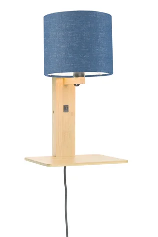 Good&Mojo-collectie Wandlamp Andes naturel/blue denim