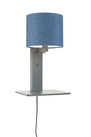 Good&Mojo-collectie Wandlamp Andes zwart/ blue denim