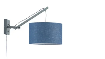 Good&Mojo-collectie Wandlamp Andes zwart/blue denim S