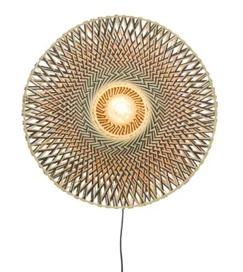 Good&Mojo-collectie Wandlamp Bali 60cm zwart/naturel M