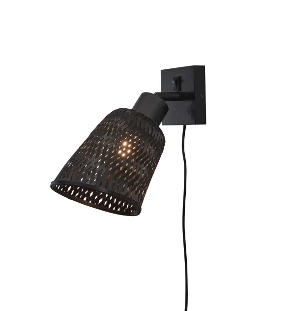 Good&Mojo-collectie Wandlamp Java zwart bamboe zwart