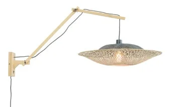 Good&Mojo-collectie Wandlamp Kalimantan naturel/horiz. 60cm L