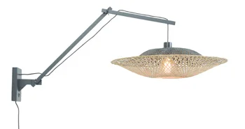 Good&Mojo-collectie Wandlamp Kalimantan zwart/horiz. 60cm L