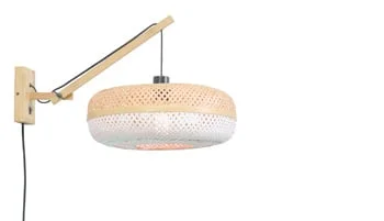 Good&Mojo-collectie Wandlamp Palawan naturel/wit S