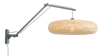 Good&Mojo-collectie Wandlamp Palawan zwart/naturel L