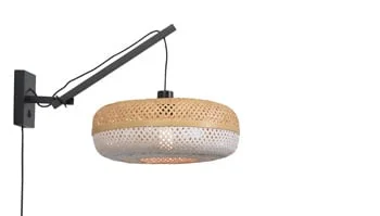 Good&Mojo-collectie Wandlamp Palawan zwart/wit S