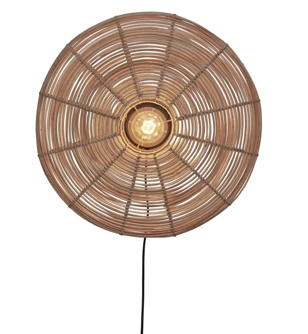 Good&Mojo-collectie Wandlamp Tanami rotan disc naturel L