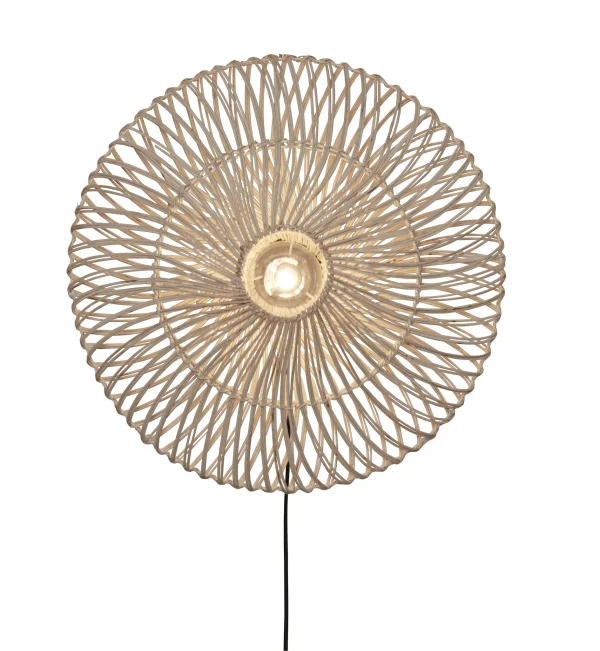 Good&Mojo-collectie Wandlamp Zanzibar rotan wit L