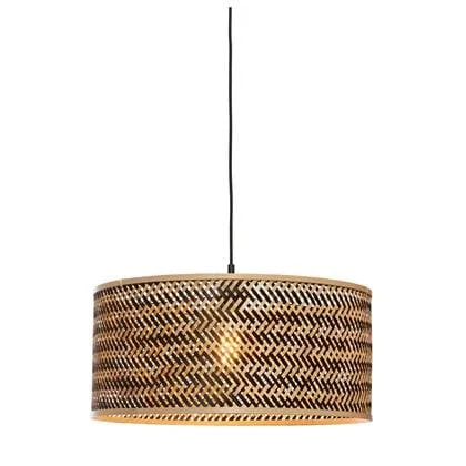 GOOD&MOJO Hanglamp Java - Bamboe|Zwart - Ø50cm