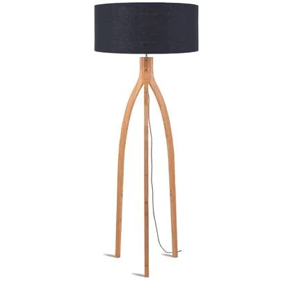 GOOD&MOJO Vloerlamp Annapurna - Blauw|Bamboe - Ø60cm