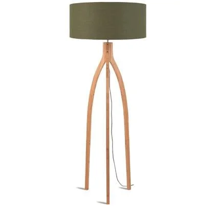 GOOD&MOJO Vloerlamp Annapurna - Groen|Bamboe - Ø60cm