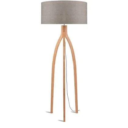 GOOD&MOJO Vloerlamp Annapurna - Taupe|Bamboe- Ø60cm