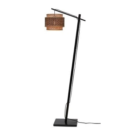 GOOD&MOJO Vloerlamp Bhutan - Bamboe Zwart|Naturel - 55x31x150cm