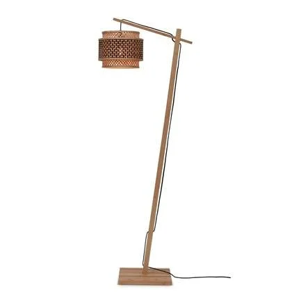 GOOD&MOJO Vloerlamp Bhutan - Bamboe|Zwart - 55x31x150cm