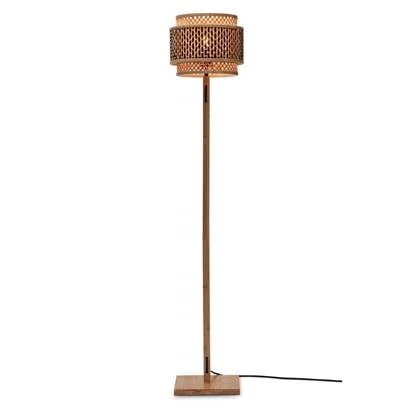 GOOD&MOJO Vloerlamp Bhutan - Bamboe|Zwart - Ø25x130cm