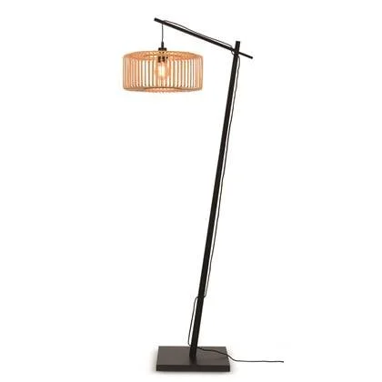 GOOD&MOJO Vloerlamp Bromo - Bamboe Zwart|Naturel - 68x40x176cm