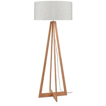 GOOD&MOJO Vloerlamp Everest - Naturel|Bamboe - Ø60cm