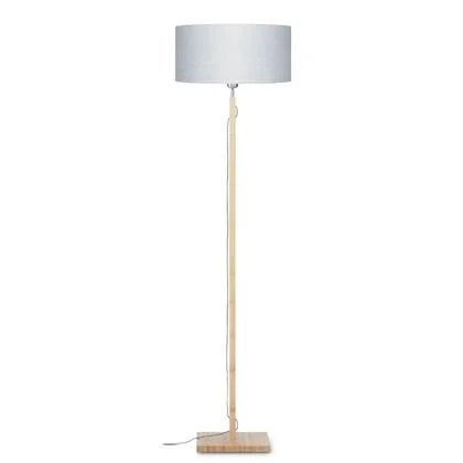 GOOD&MOJO Vloerlamp Fuji - Lichtgrijs|Bamboe - Ø47cm