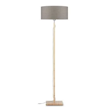 GOOD&MOJO Vloerlamp Fuji - Taupe|Bamboe - Ø47cm