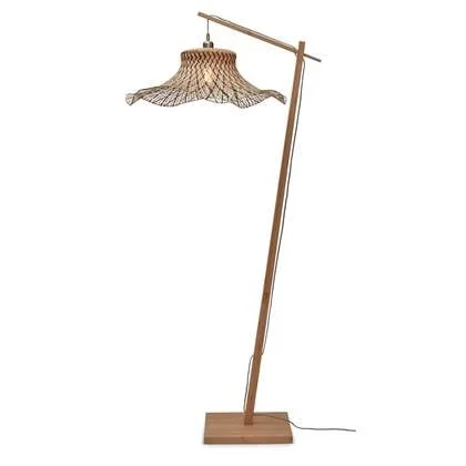 GOOD&MOJO Vloerlamp Ibiza - Bamboe|Zwart - 83x65x176cm