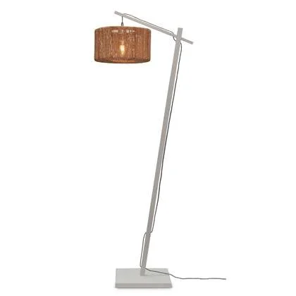 GOOD&MOJO Vloerlamp Iguazu - Bamboe Wit|Jute - 57x31x150cm