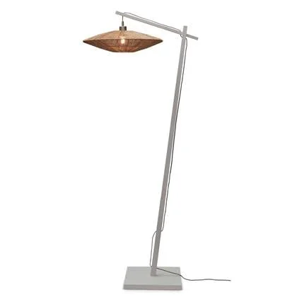 GOOD&MOJO Vloerlamp Iguazu - Bamboe Wit|Jute - 78x55x176cm