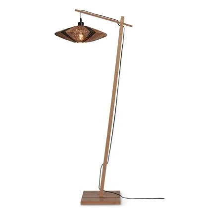 GOOD&MOJO Vloerlamp Iguazu - Bamboe|Jute Naturel|Zwart - 62x40x150cm