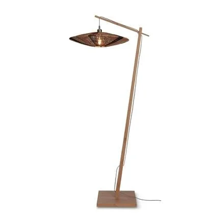 GOOD&MOJO Vloerlamp Iguazu - Bamboe|Jute Naturel|Zwart - 78x55x176cm