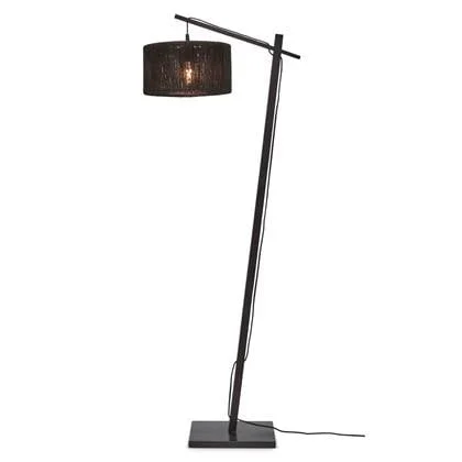 GOOD&MOJO Vloerlamp Iguazu - Bamboe|Jute Zwart - 57x31x150cm