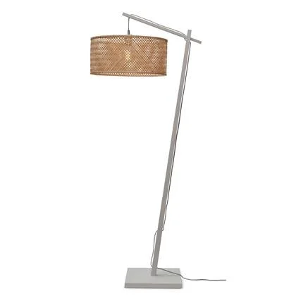 GOOD&MOJO Vloerlamp Java - Bamboe Wit|Naturel - 75x50x176cm