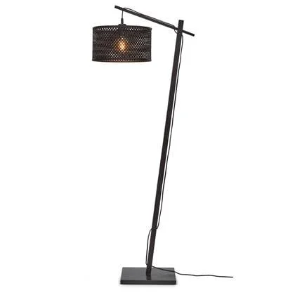 GOOD&MOJO Vloerlamp Java - Bamboe Zwart - 58x32x150cm