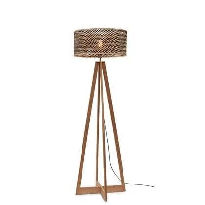 GOOD&MOJO Vloerlamp Java - Bamboe|Zwart - 50x50x145cm