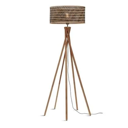 GOOD&MOJO Vloerlamp Java - Bamboe|Zwart - Ø50x146cm