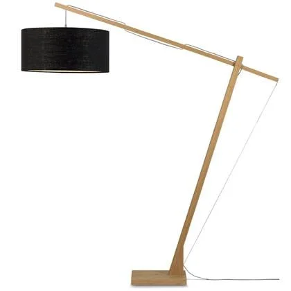 GOOD&MOJO Vloerlamp Montblanc - Bamboe|Zwart - 175x60x207cm