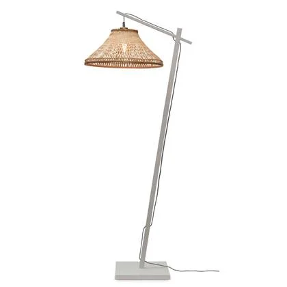 GOOD&MOJO Vloerlamp Tahiti - Bamboe Wit|Naturel - 65x45x150cm