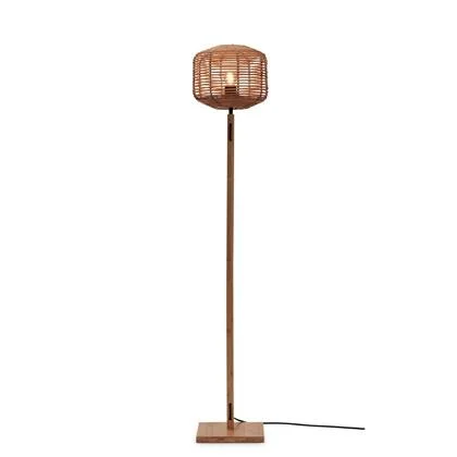 GOOD&MOJO Vloerlamp Tanami - Bamboe|Rotan - Ø25cm