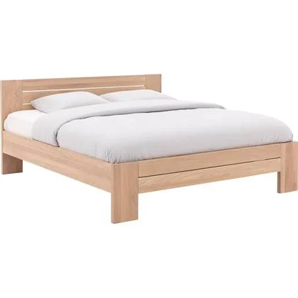 Goossens Bedframe Aberson, 140 x 210 cm met laag voetbord