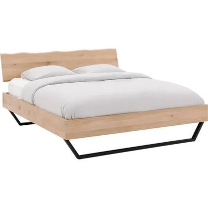 Goossens Bedframe Slade, Bedframe 180 x 200 cm hoofdbord organisch