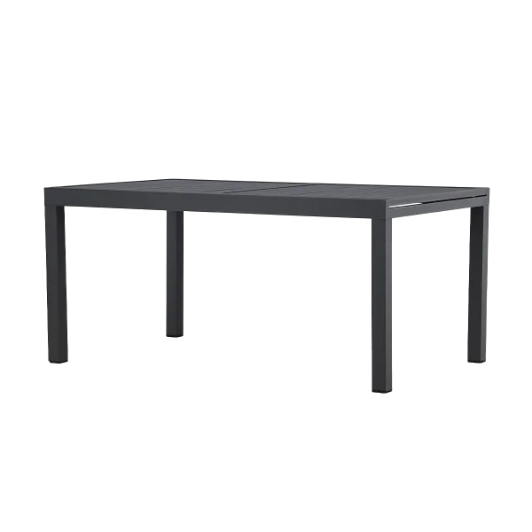 Grace aluminium uitschuifbare tuintafel zwart - 160 tot 240 x 100 cm