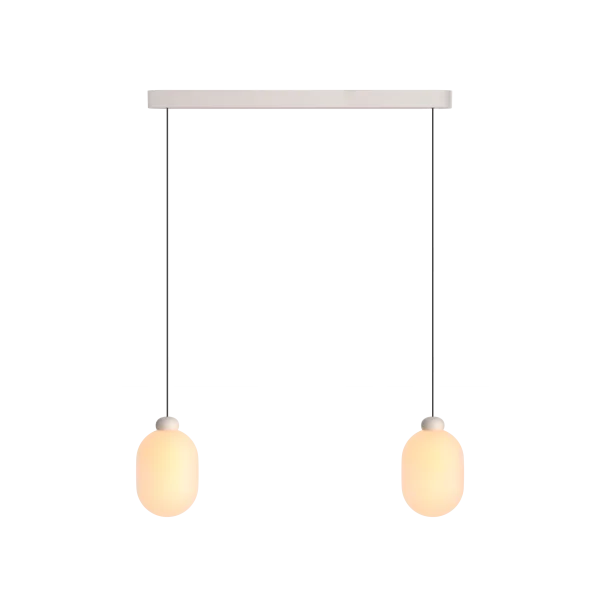 Grau Sun Duo hanglamp - sand white - hoogteverstelbaar