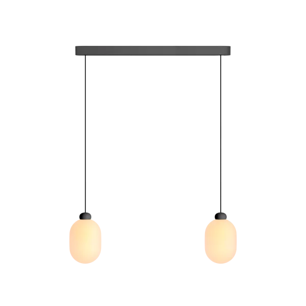 Grau Sun Duo hanglamp - zwart - hoogteverstelbaar