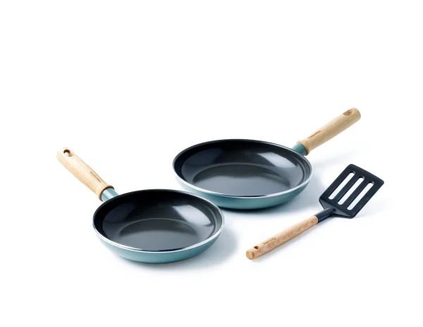GreenPan Mayflower Pro koekenpannenset + spatel Groenblauw