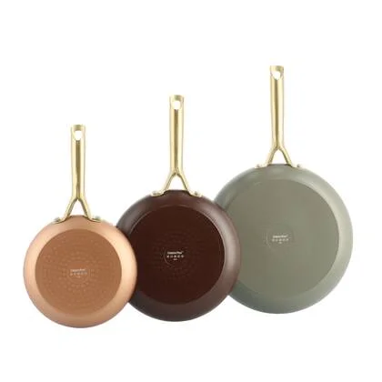 Greenpan Padova koekenpannenset 3 delig - copper, chocolate, quartz