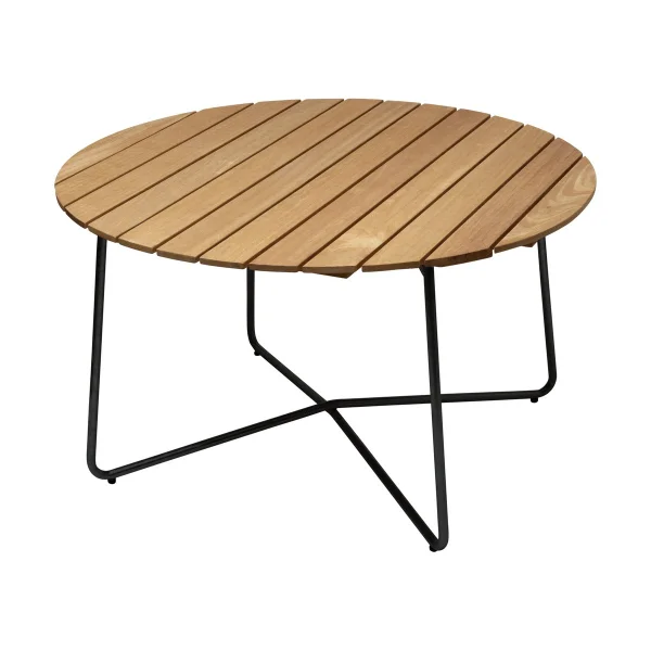 Grythyttan Stålmöbler 9A eettafel Geoliede eiken-zwart, Ø120 cm