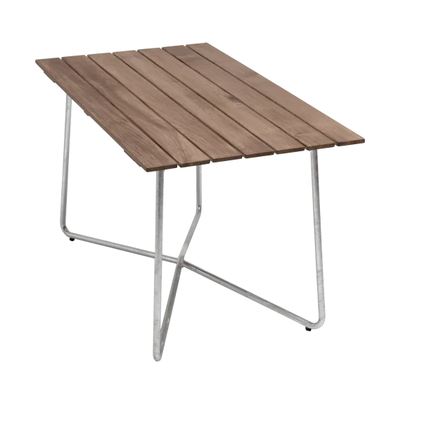 Grythyttan Stålmöbler B25A tafel Teak-verzinkt frame