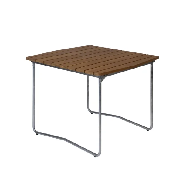 Grythyttan Stålmöbler B31 84 eettafel Teak-verzinkt frame