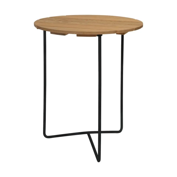 Grythyttan Stålmöbler Table 6B tafel Ø60 cm Geoliede eiken-zwart