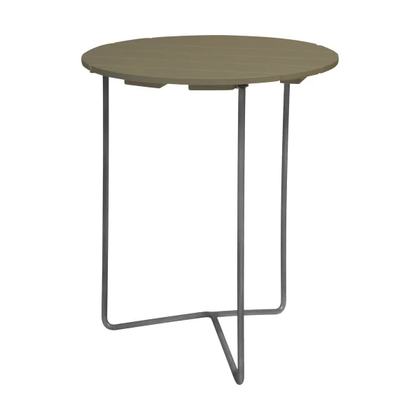 Grythyttan Stålmöbler Table 6B tafel Ø60 cm Lichtgroen eik-verzinkt frame