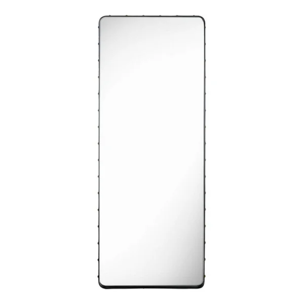 GUBI - Adnet Wall Mirror Rectangular 70X180 Black Leather