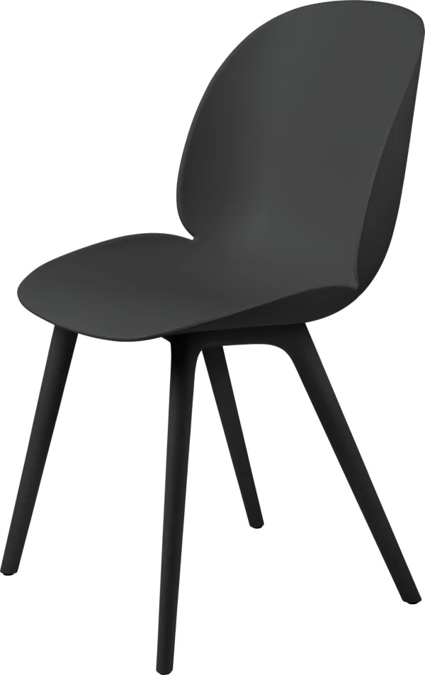 Gubi Beetle Dining Chair Pure Plastic Edition - zwart